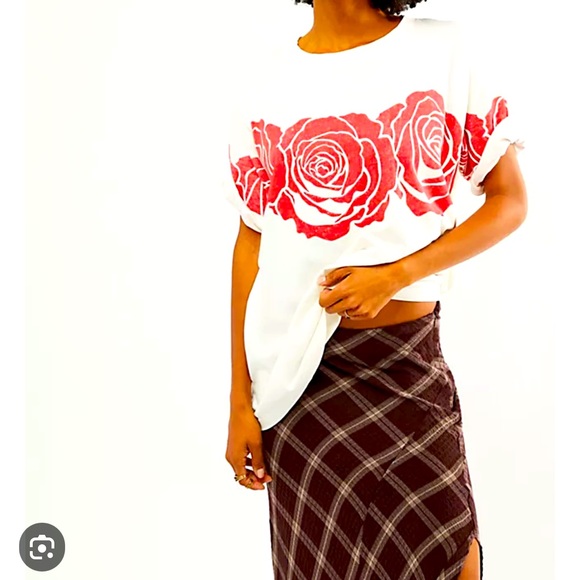 Free People The Bureau Wild Rose Oversized Tee - Picture 2 of 5